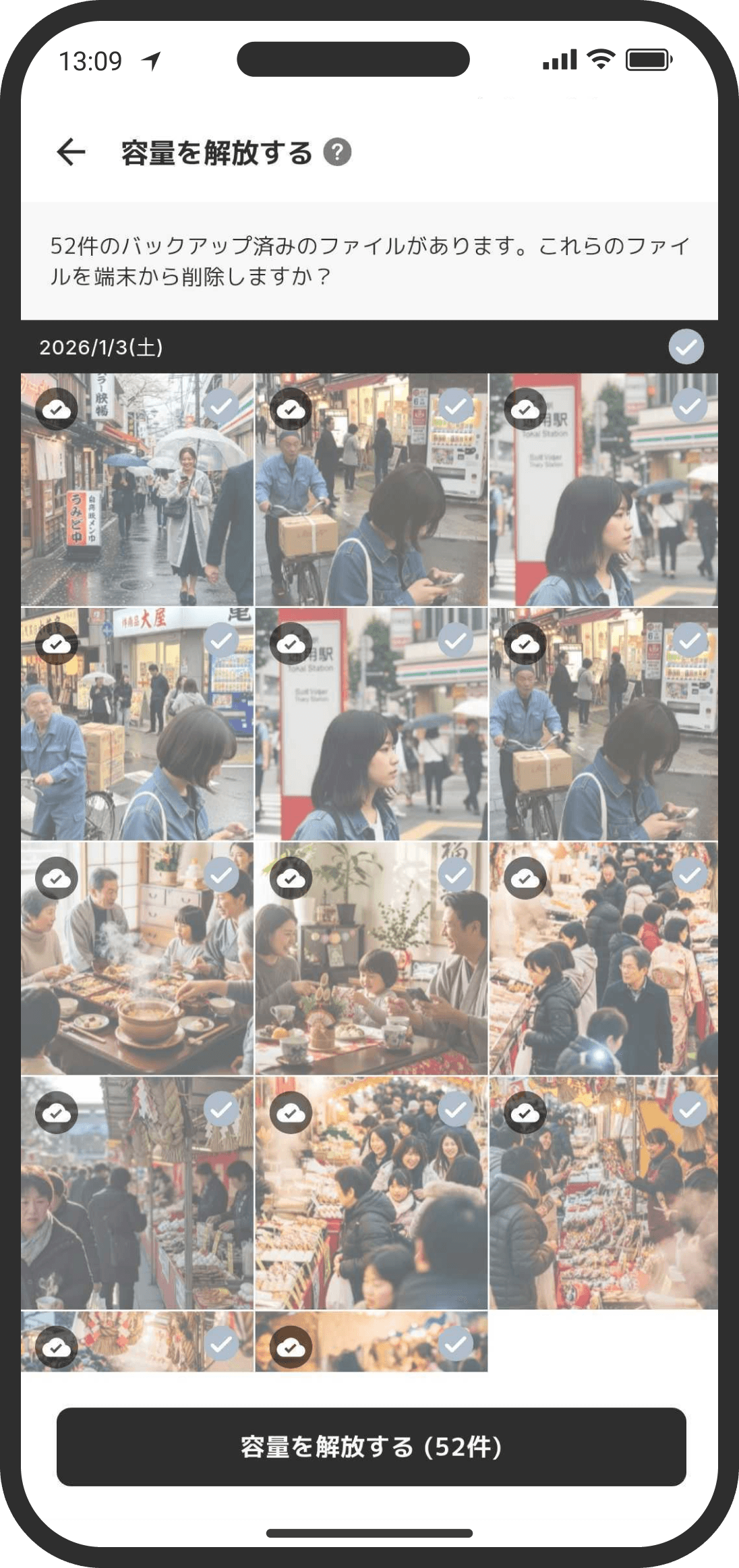 Remove uploaded photos from your device in one go